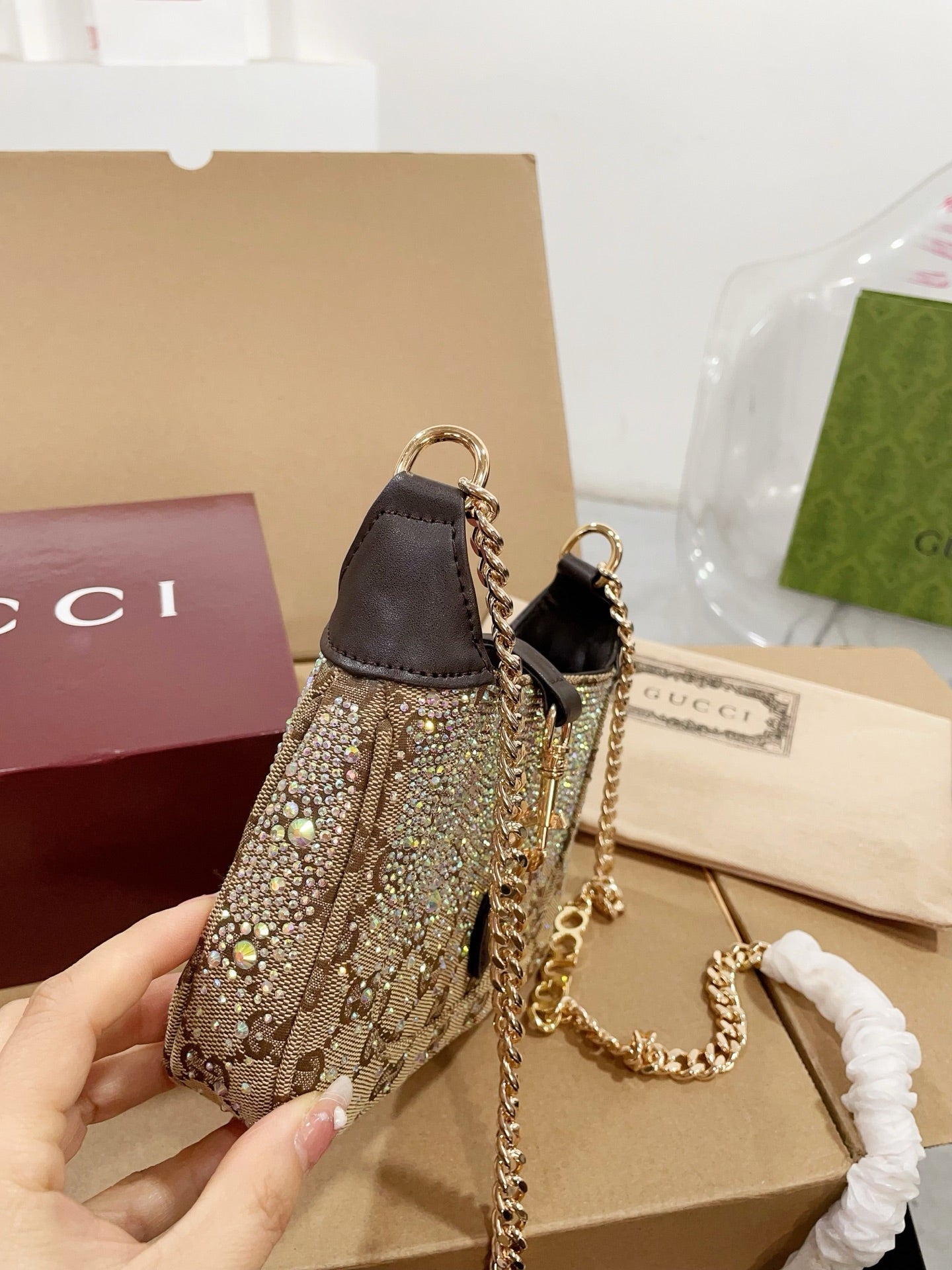 Rhinestone Underarm Bag