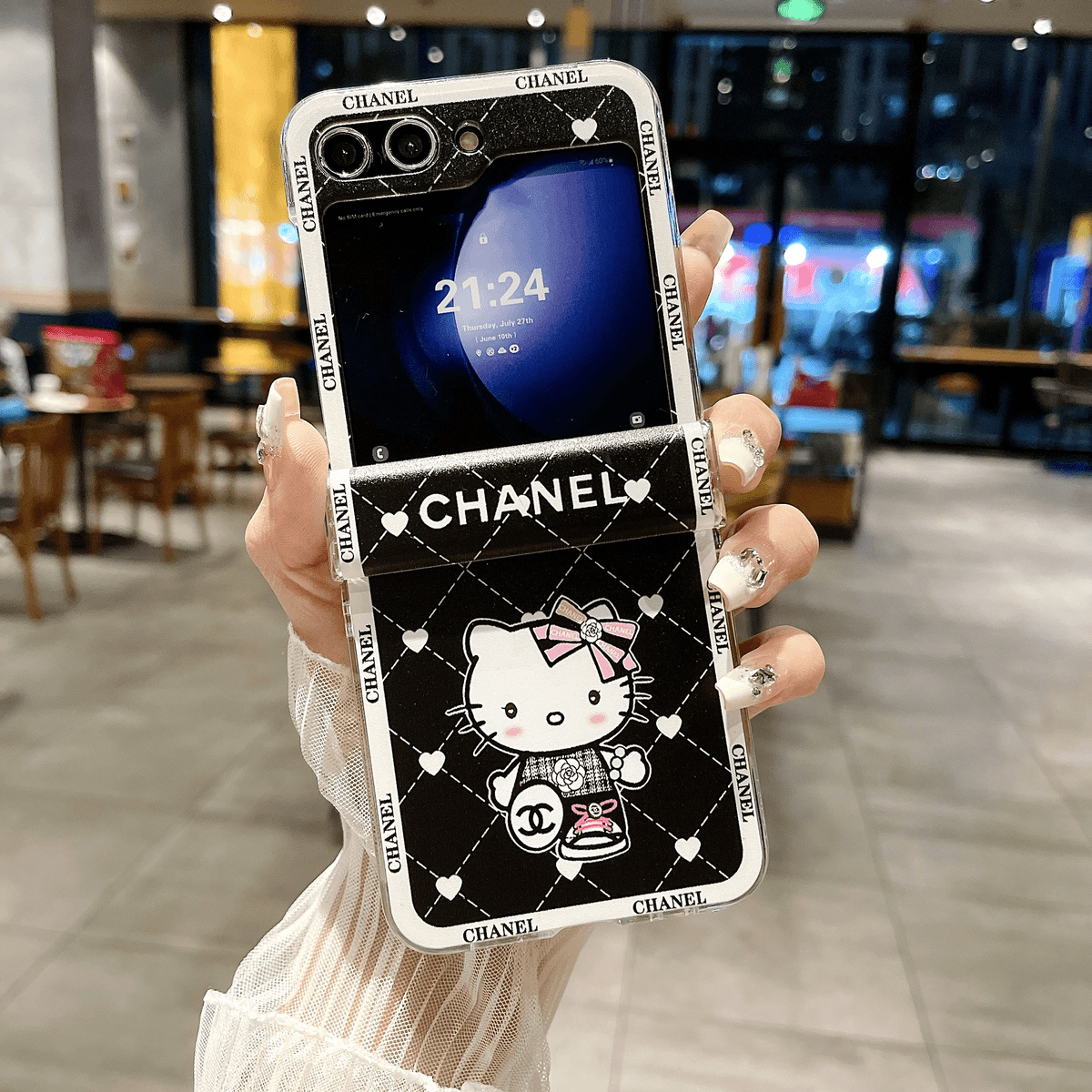 Cute Cartoon Cat Bracelet Flip Case