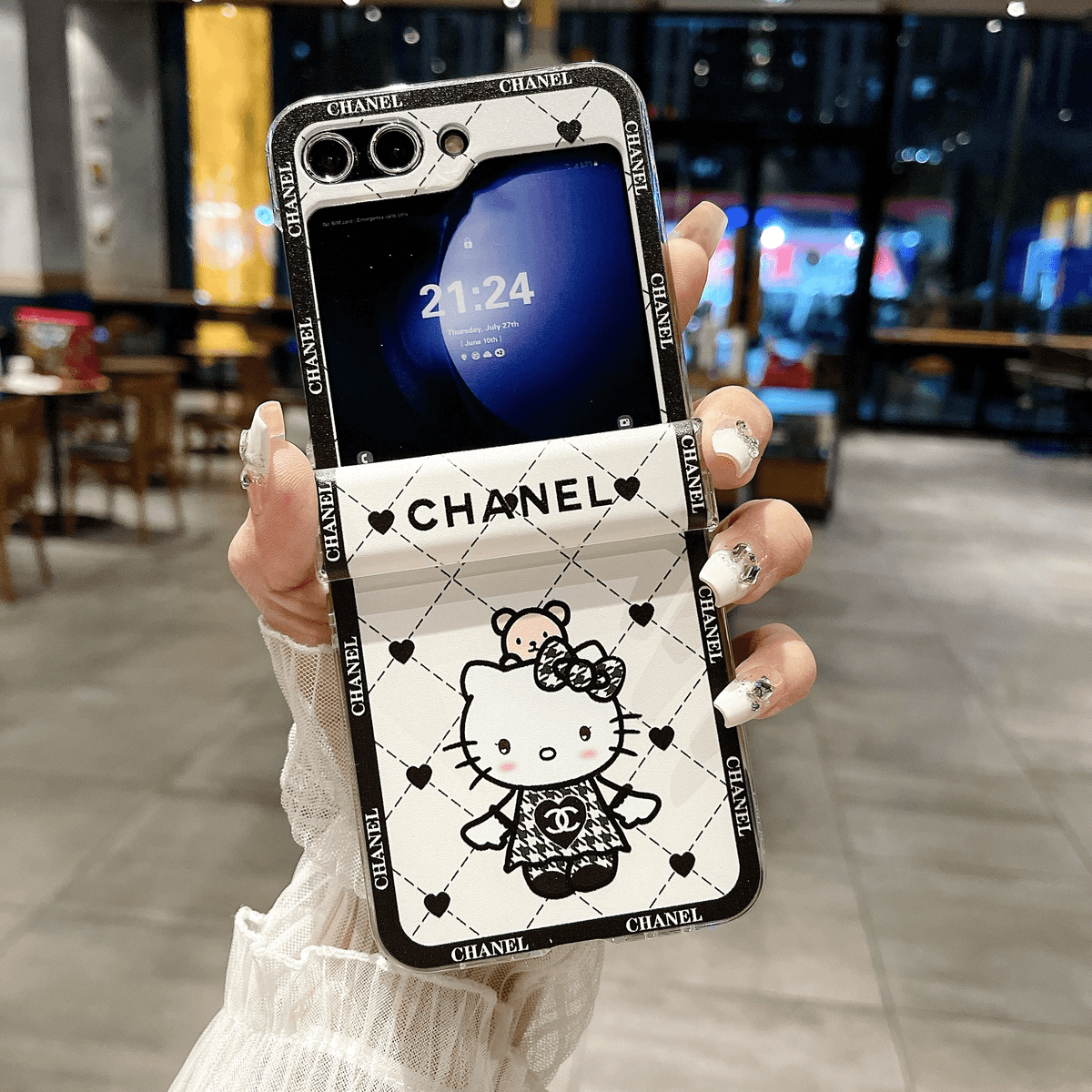 Cute Cartoon Cat Bracelet Flip Case