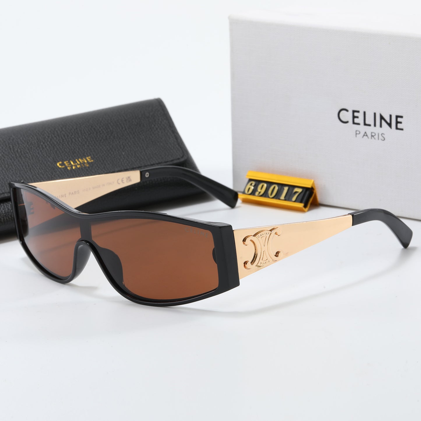 7 colors new integrated lens metal frame sunglasses 69017