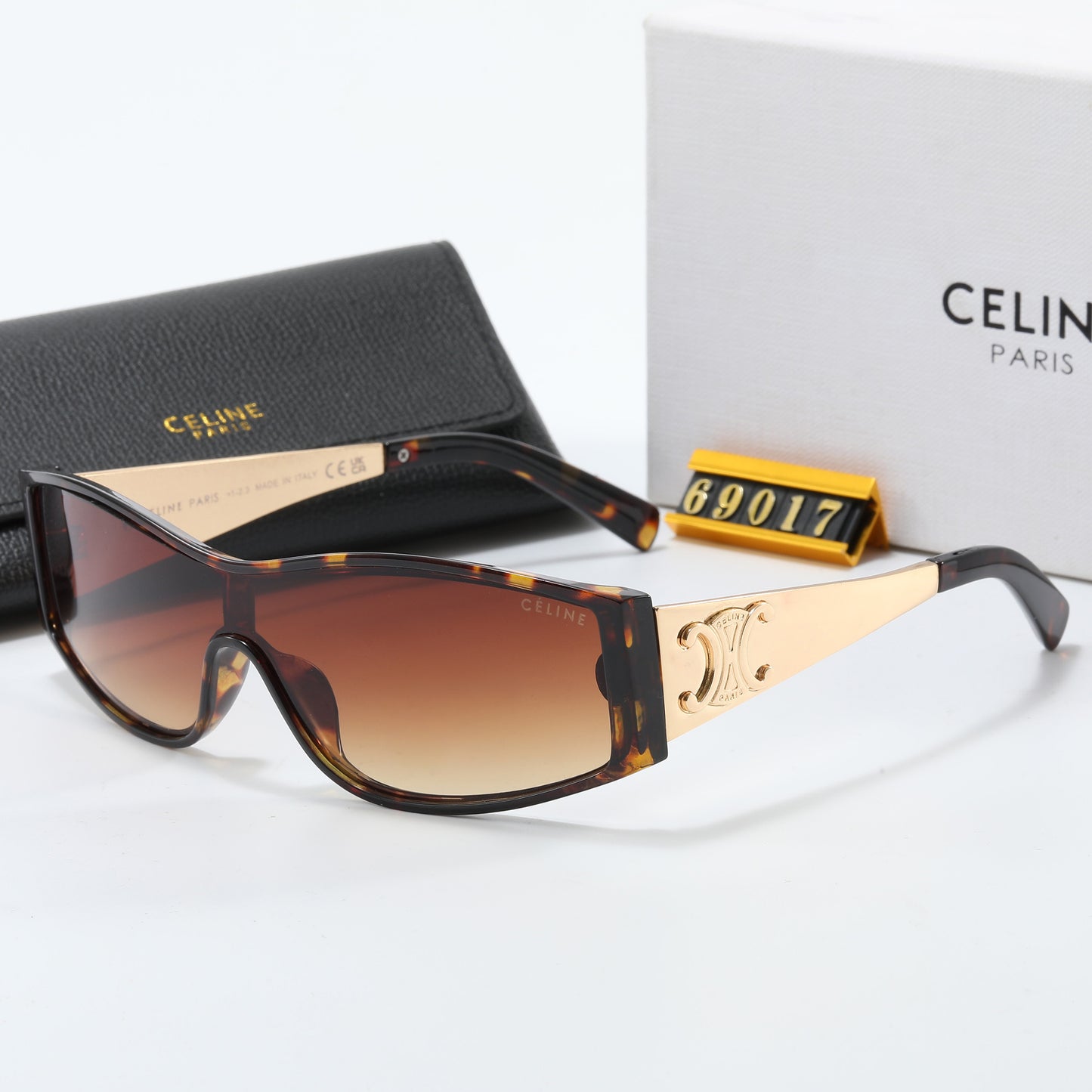 7 colors new integrated lens metal frame sunglasses 69017
