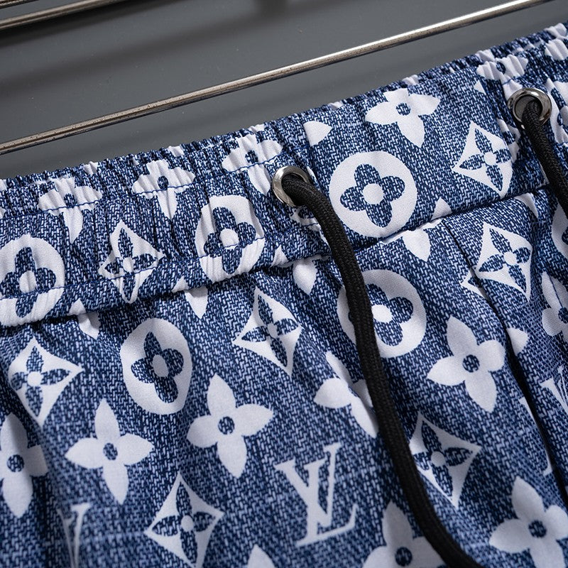 2025 latest quick-drying black and blue shorts beach pants