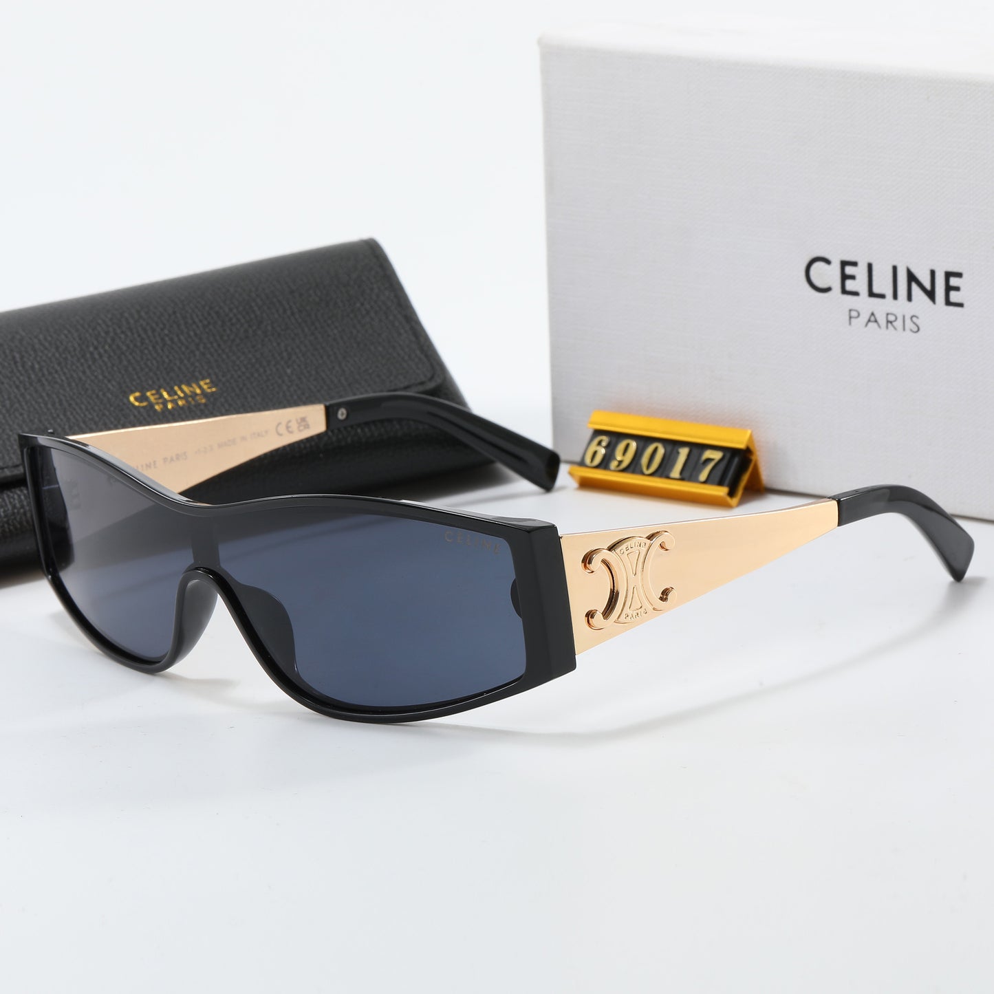 7 colors new integrated lens metal frame sunglasses 69017