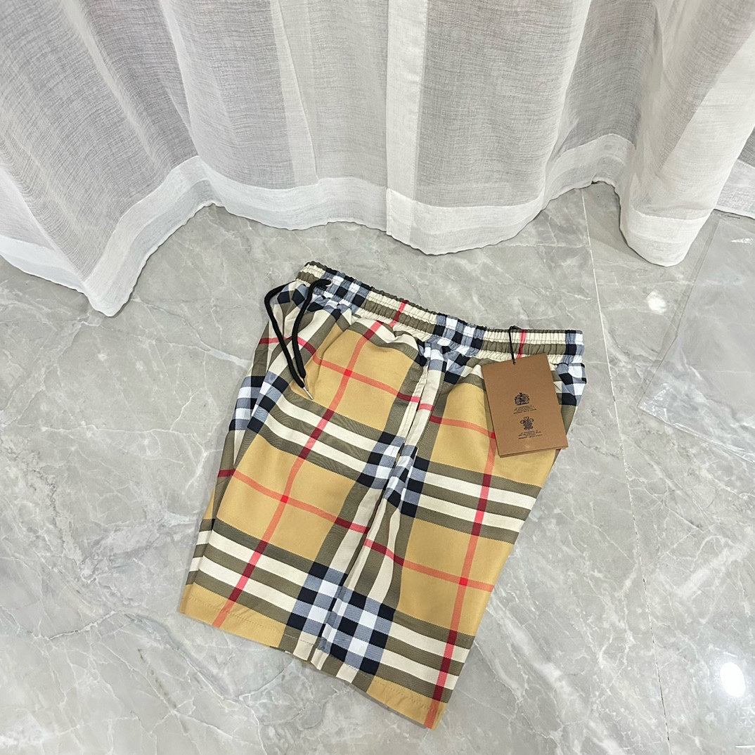 Classic Print Plaid Casual Quick-Drying Beach Shorts