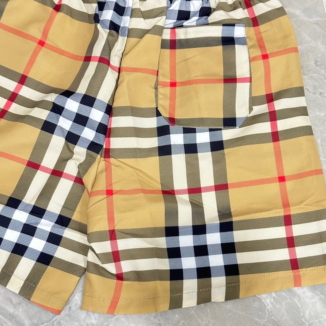 Classic Print Plaid Casual Quick-Drying Beach Shorts