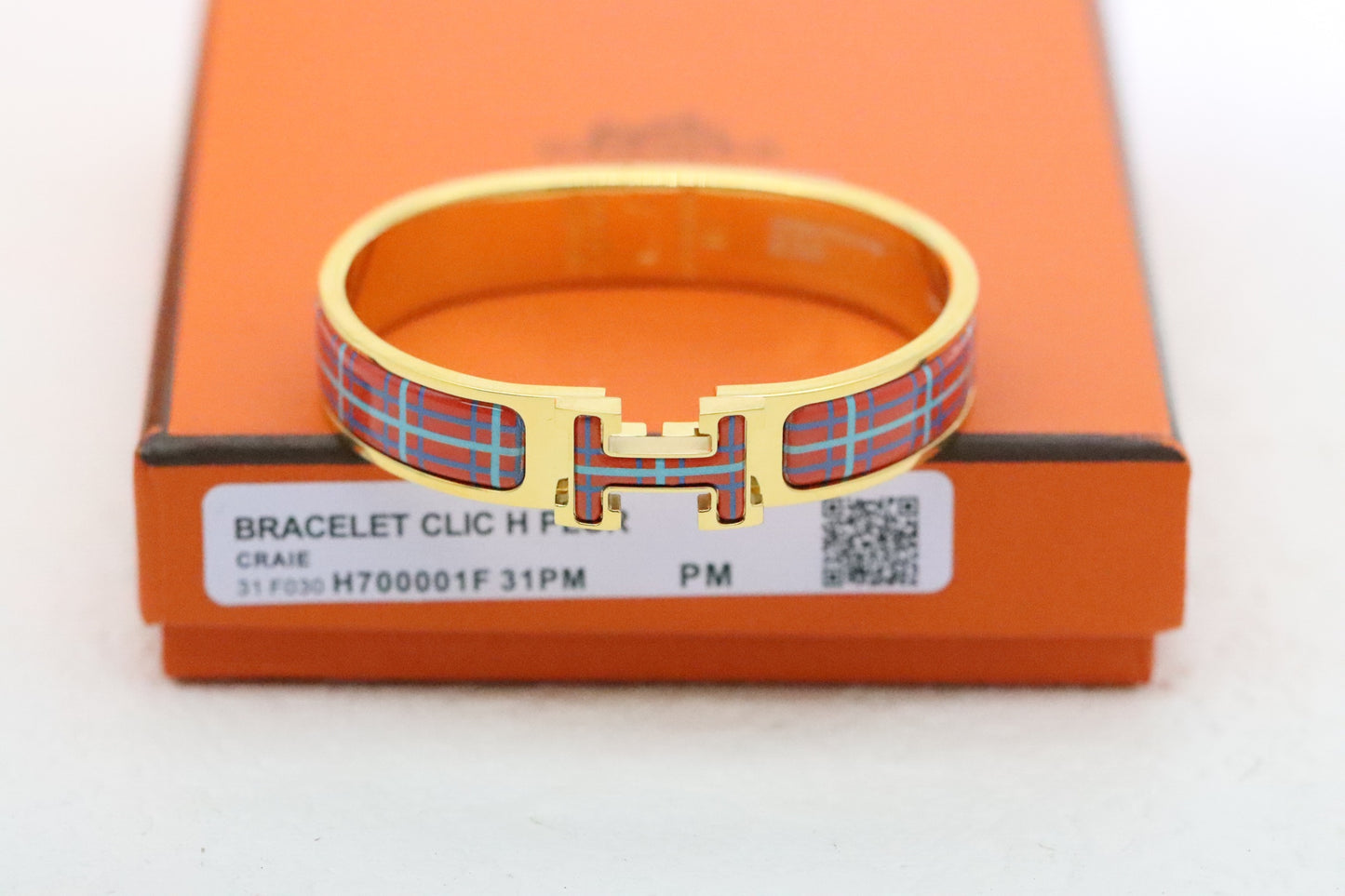 Gold enamel bracelet