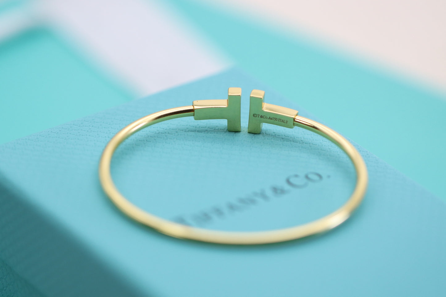 Champagne gold diamond double T bracelet