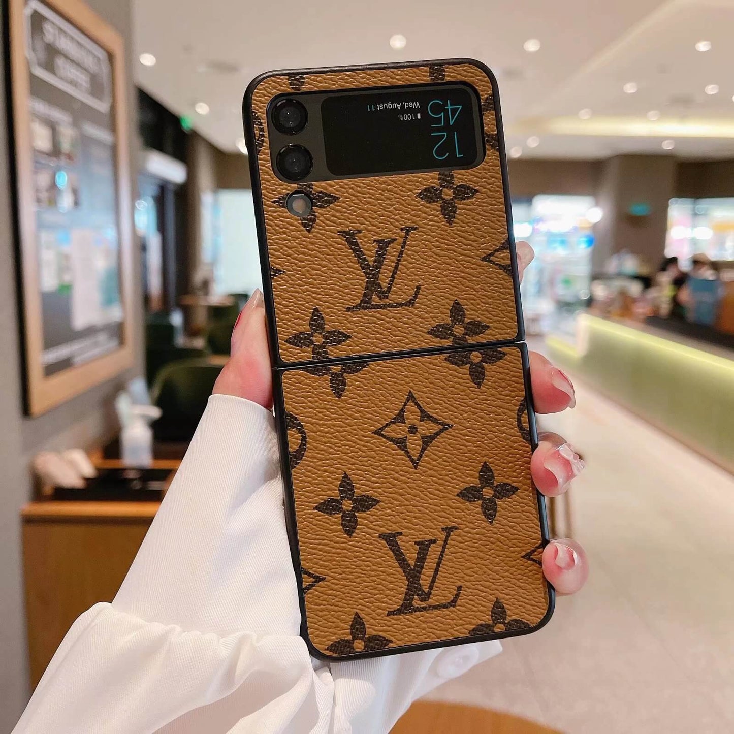 Leather Embossed Case for Galaxy Z Flip