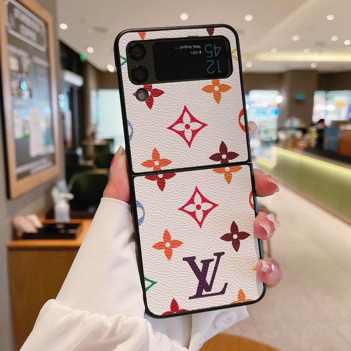 Leather Embossed Case for Galaxy Z Flip