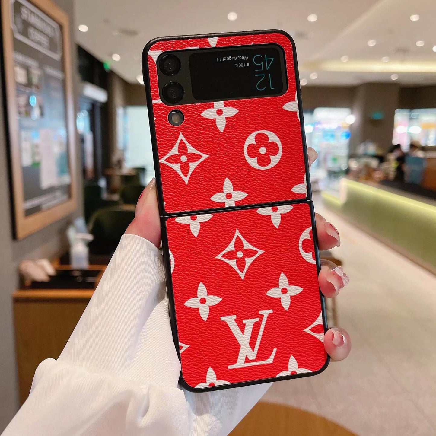 Leather Embossed Case for Galaxy Z Flip