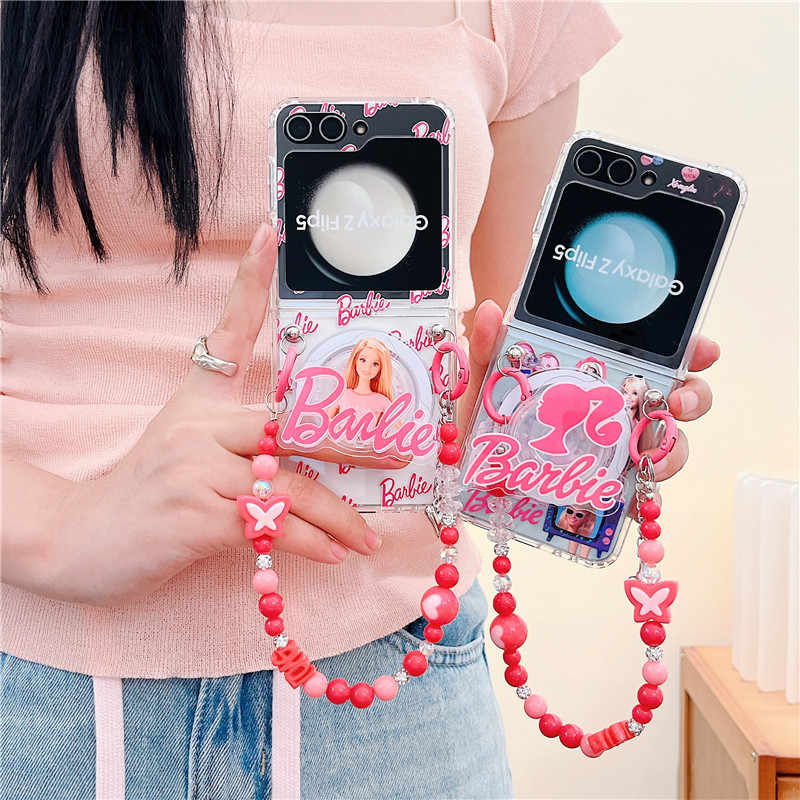 Cartoon Girl Bracelet Flip Magnetic Holder  Case