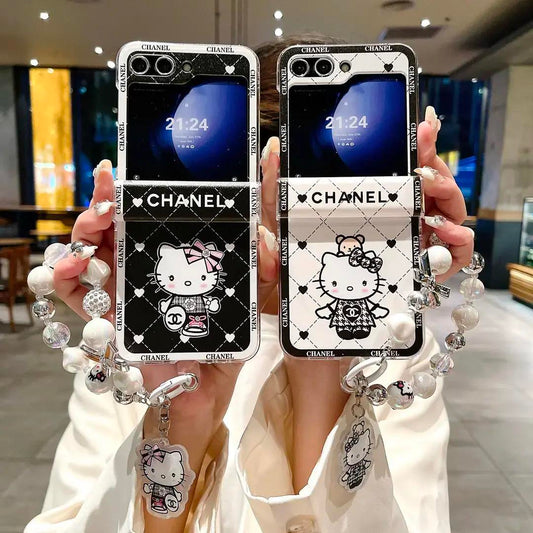 Cute Cartoon Cat Bracelet Flip Case
