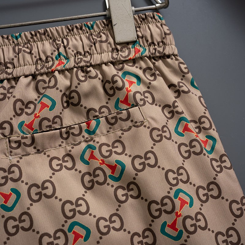 Dark brown outdoor quick-drying beach shorts