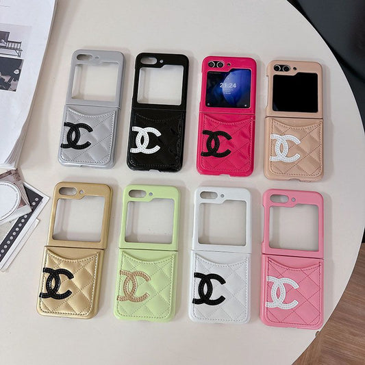 Card Slot Leather Case Case for Galaxy Z Flip