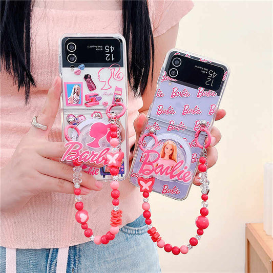 Cartoon Girl Bracelet Flip Magnetic Holder  Case