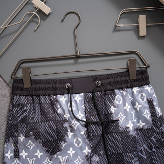 Blue and black quick-drying beach shorts