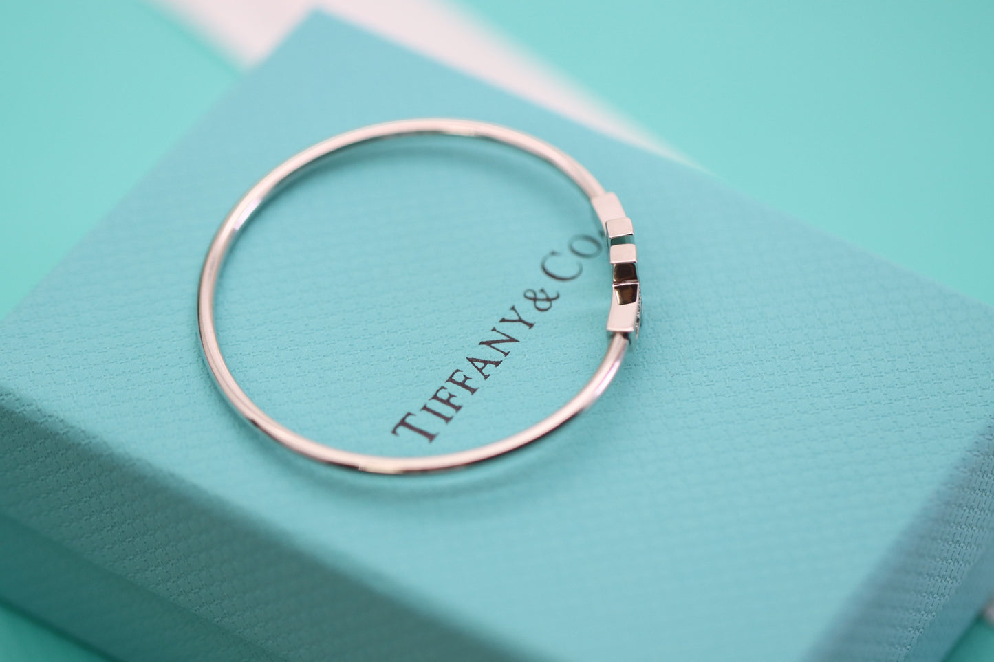 Champagne gold diamond double T bracelet