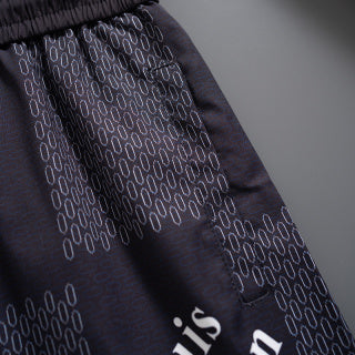 2025 latest pure black quick-drying shorts beach pants