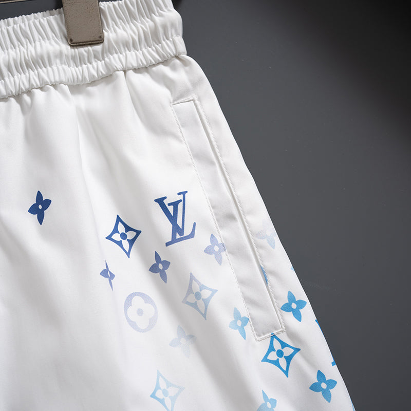 2025 latest black and white quick-drying shorts beach pants