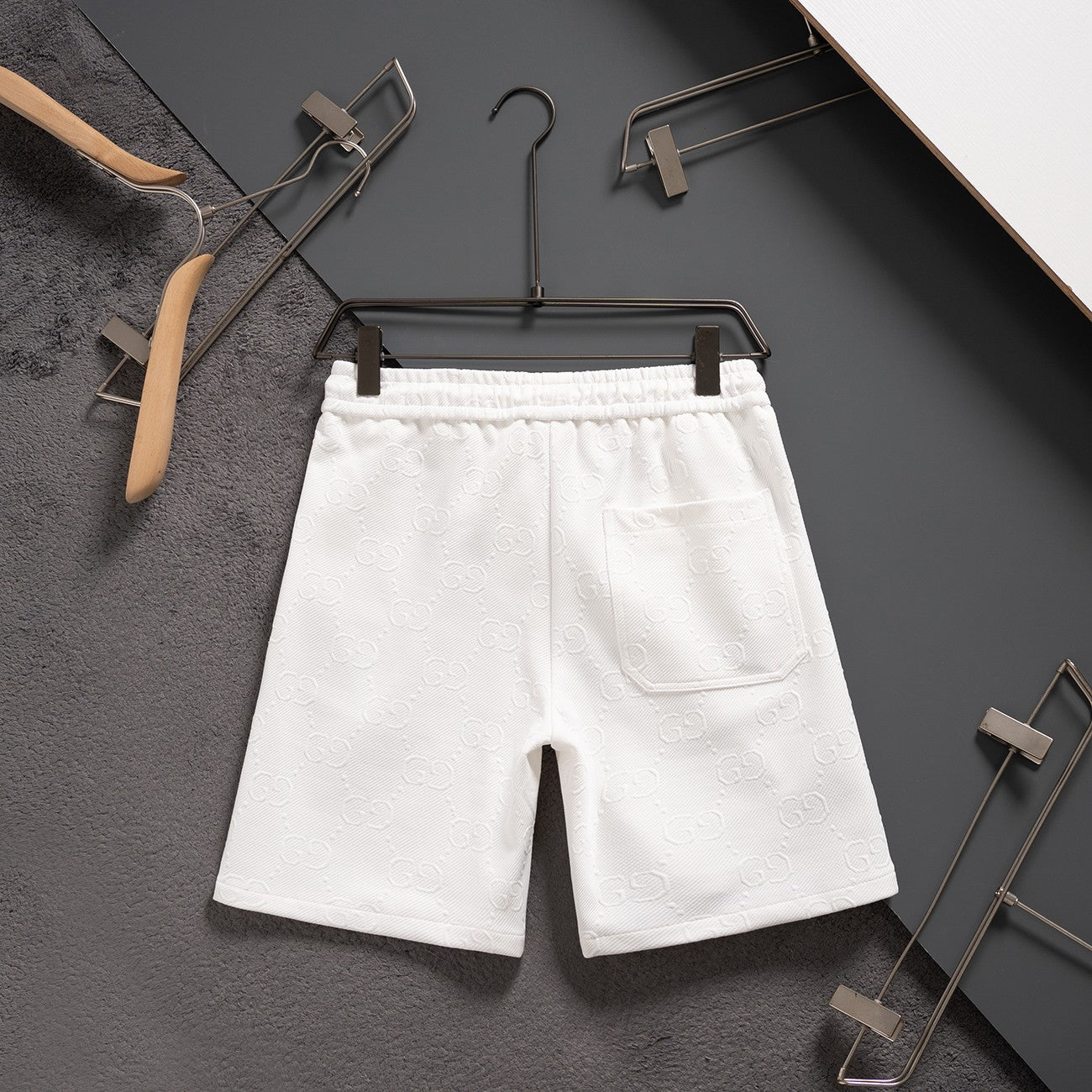 Summer shorts in various fabrics with embroidery patterns
