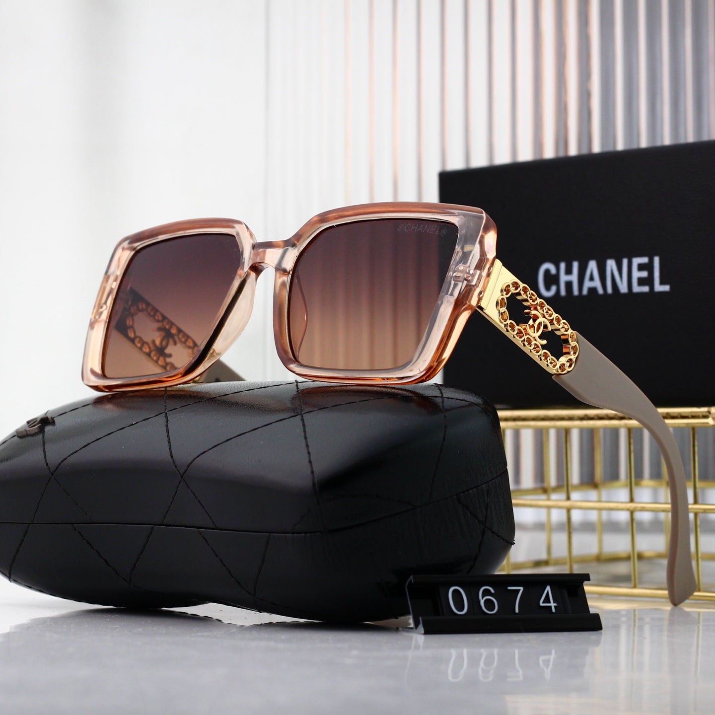 Square full frame new sunglasses 0674