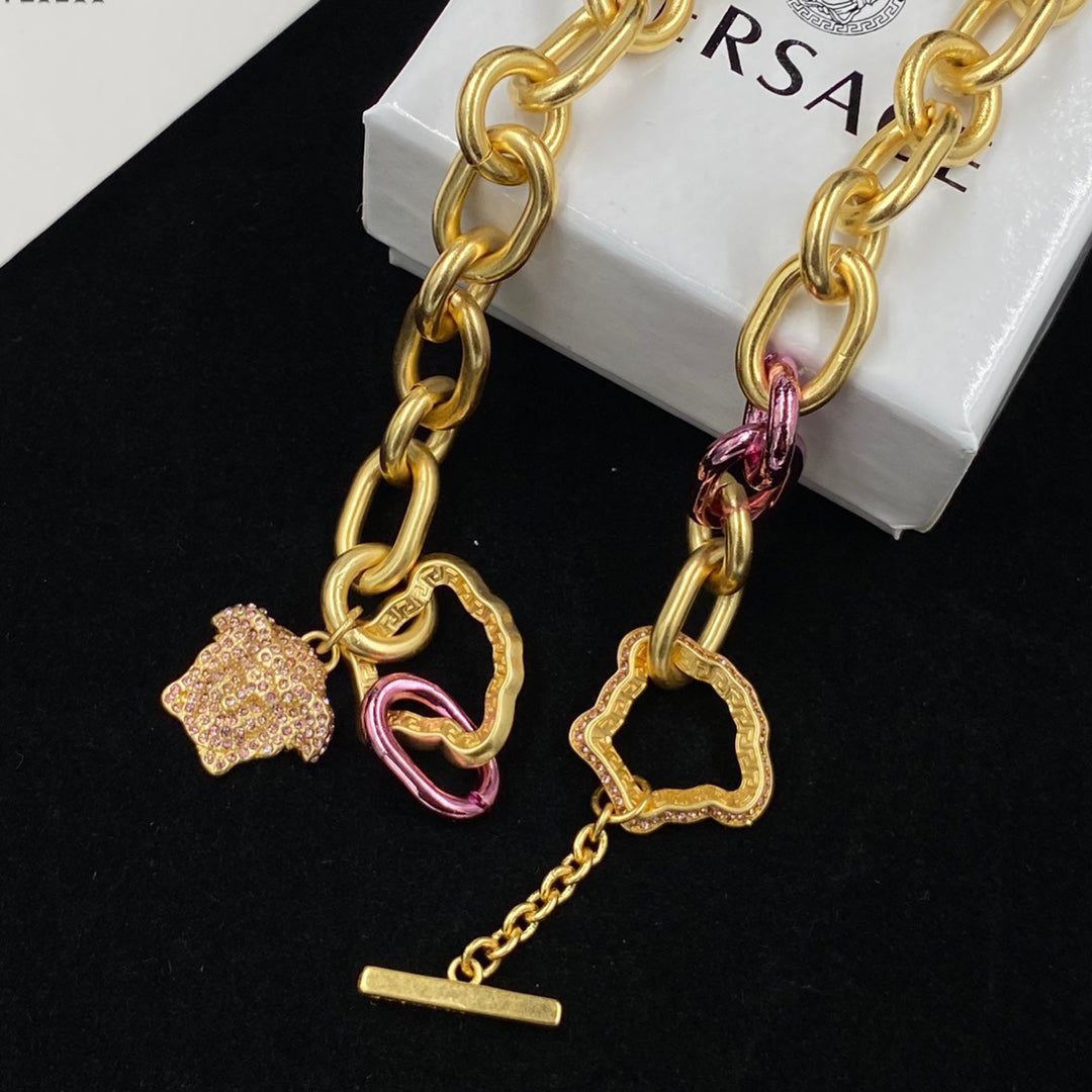 Punk Pink Diamond Pendant Necklace