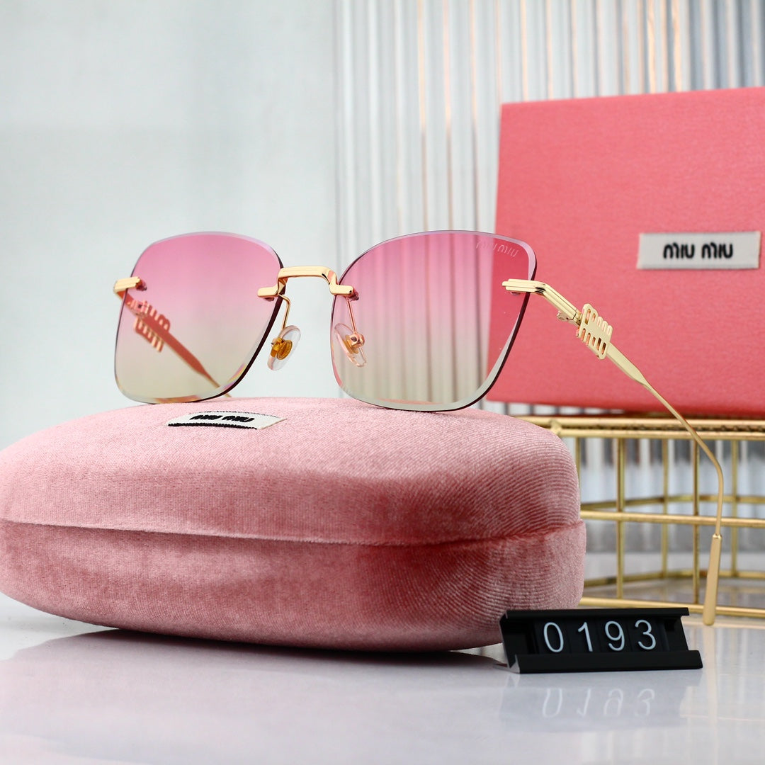 6-color high-definition lens frameless metal sunglasses 0193