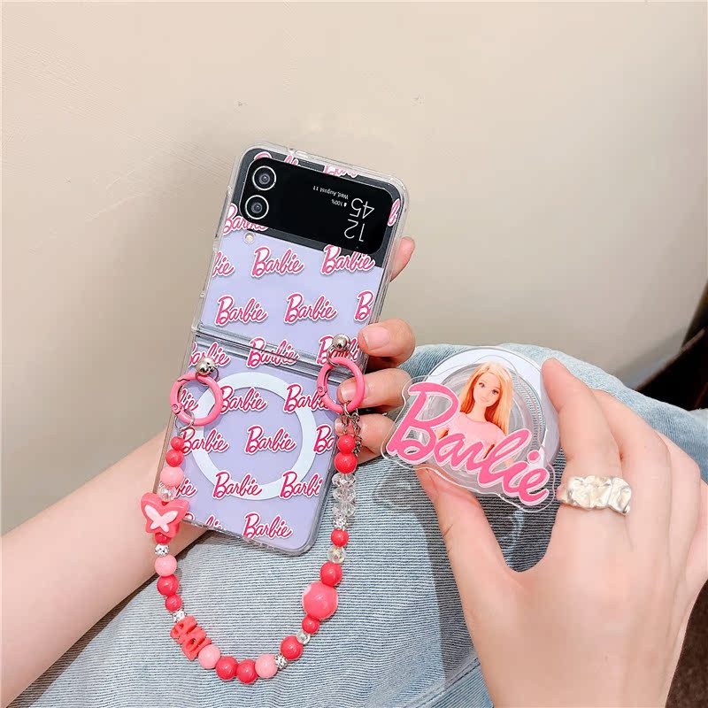 Cartoon Girl Bracelet Flip Magnetic Holder  Case