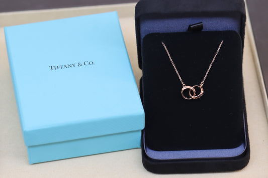 Rose Gold Roman Double Ring Clavicle Necklace