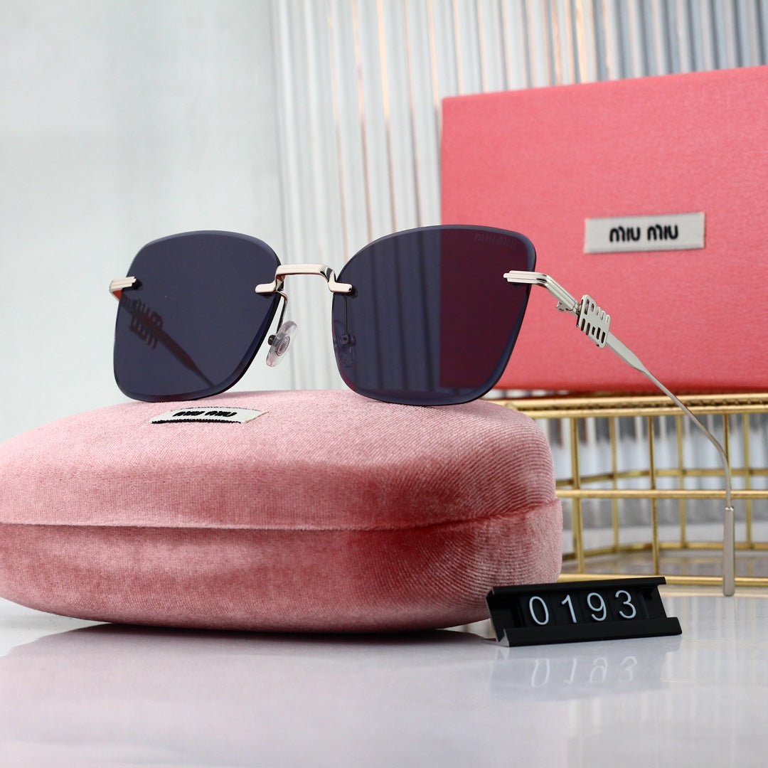 6-color high-definition lens frameless metal sunglasses 0193