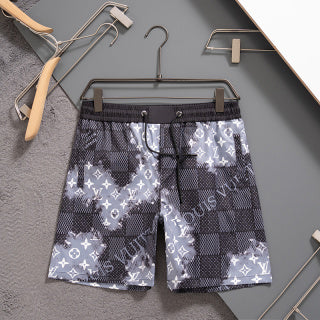Blue and black quick-drying beach shorts