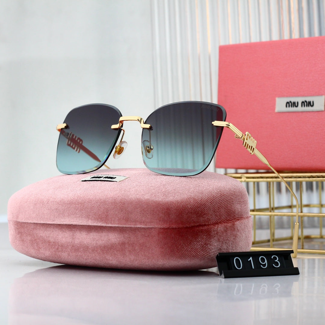 6-color high-definition lens frameless metal sunglasses 0193