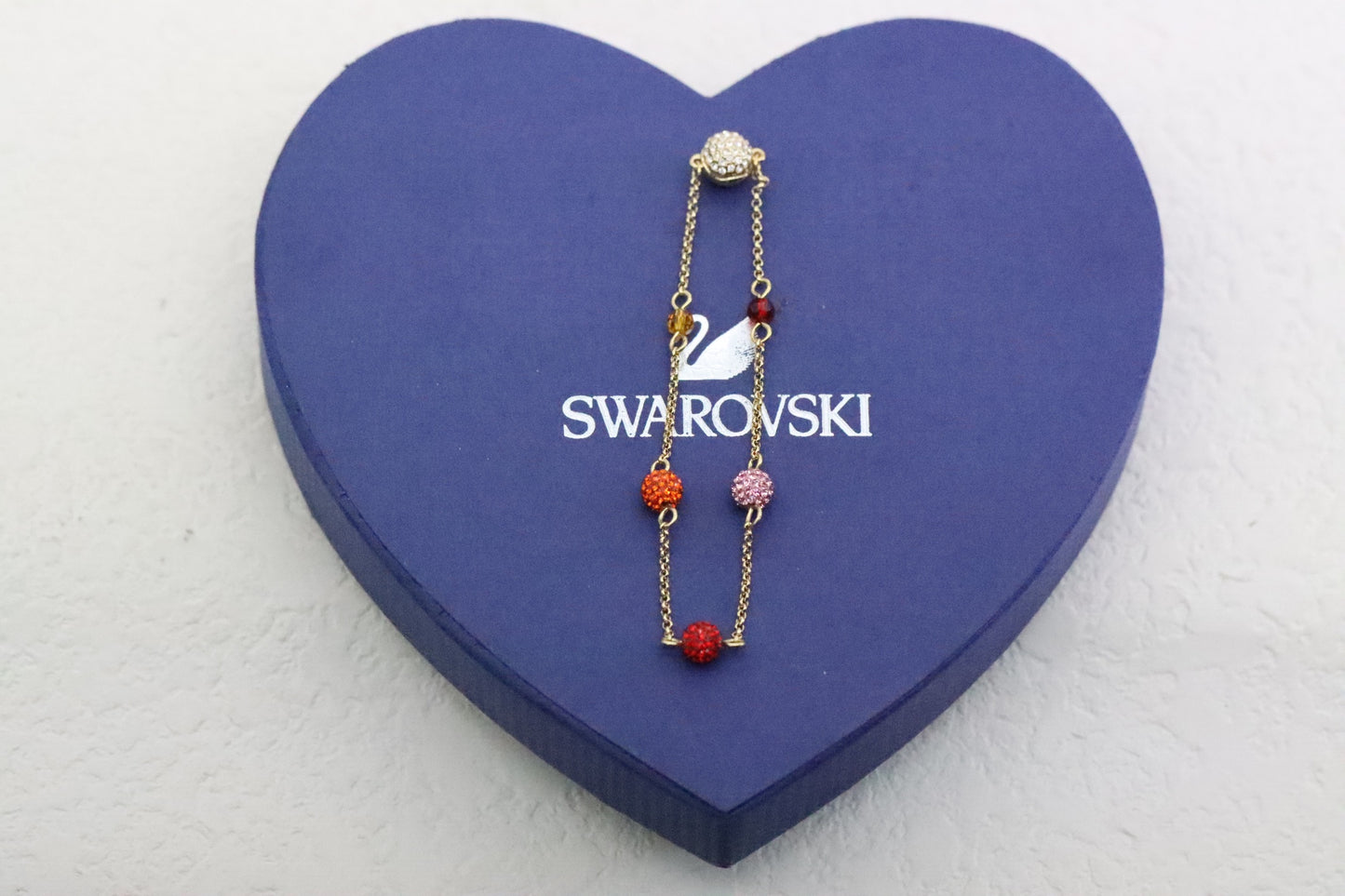 Gradient orange-red ball bracelet