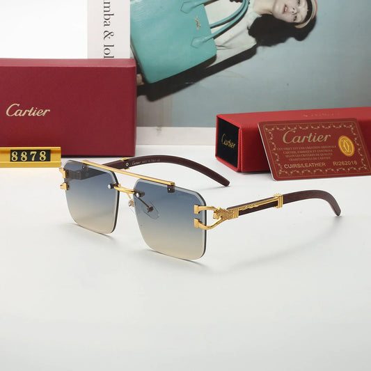 5 colors of trendy rimless sunglasses 8878