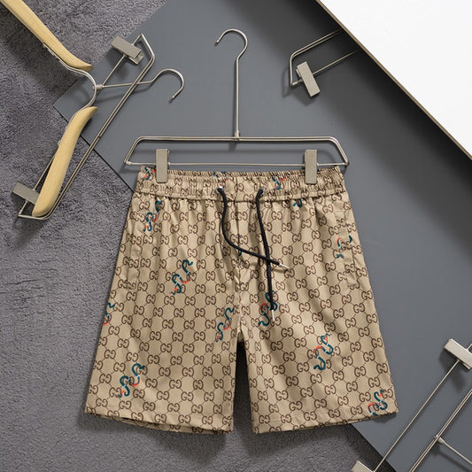 Light brown outdoor quick-drying beach shorts