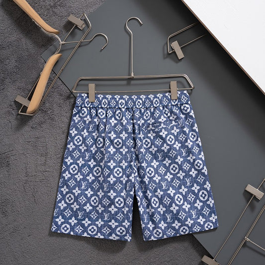 2025 latest quick-drying black and blue shorts beach pants