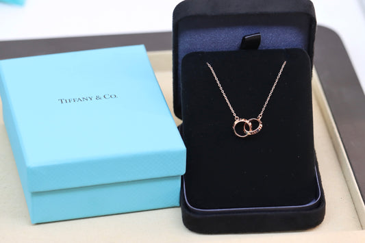 Rose Gold Roman Double Ring Clavicle Necklace