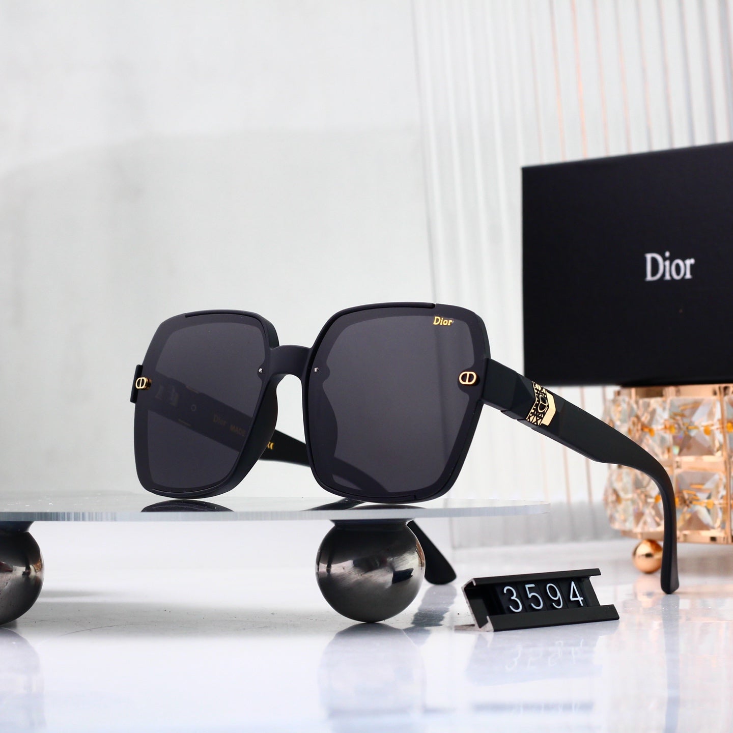 Half Frame Square Gradient Sunglasses