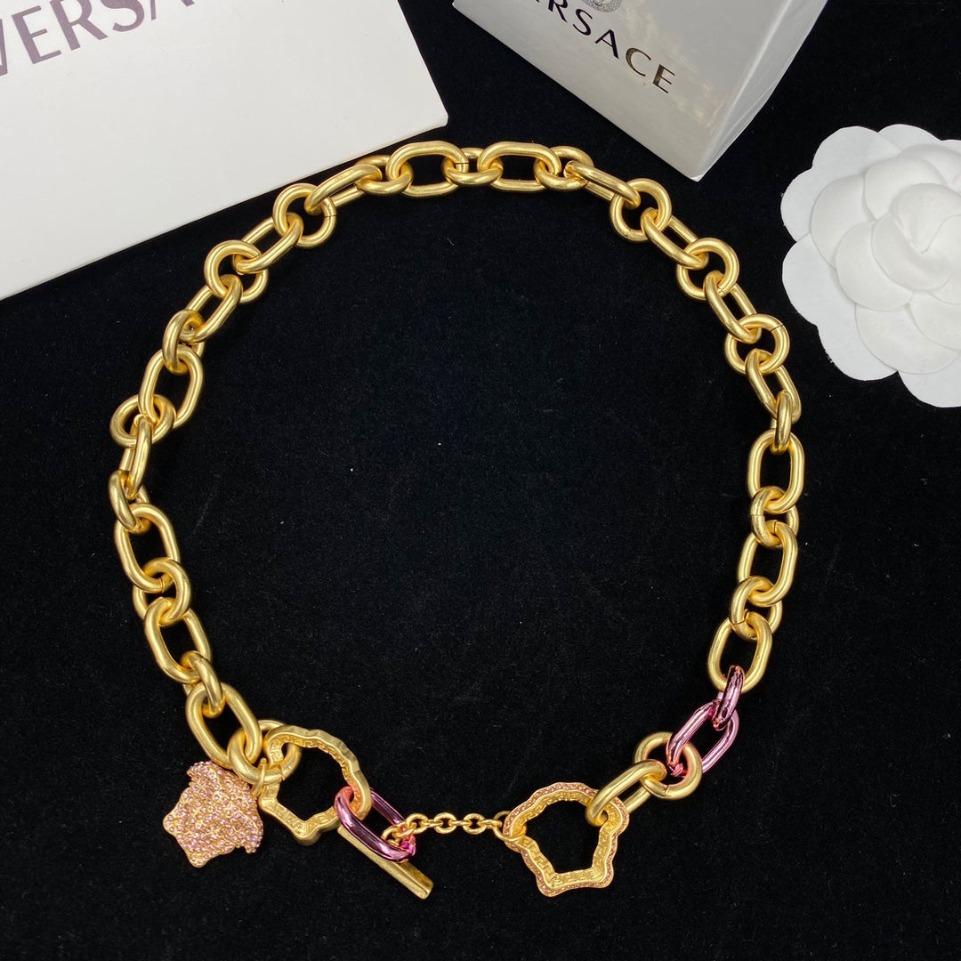 Punk Pink Diamond Pendant Necklace