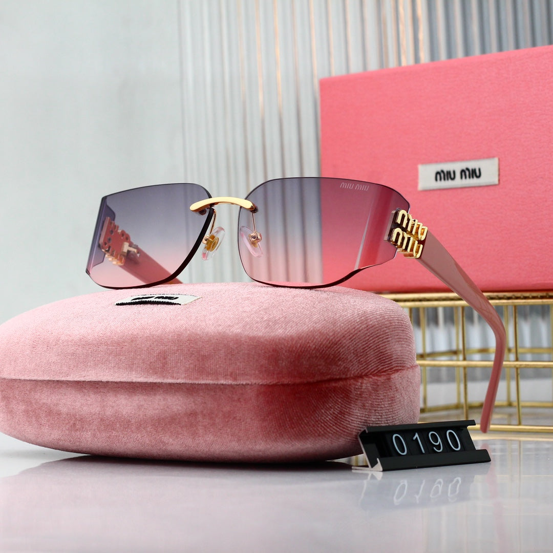 6-color thin frameless lens sunglasses 0190