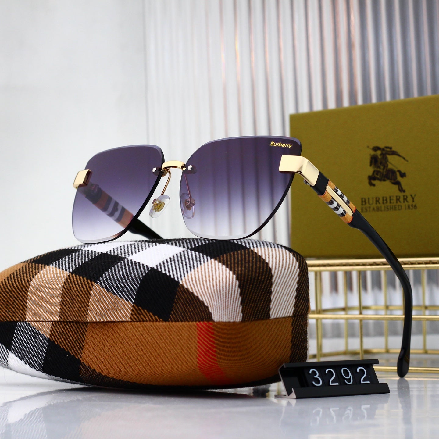 Frameless Metal Gradient Sunglasses