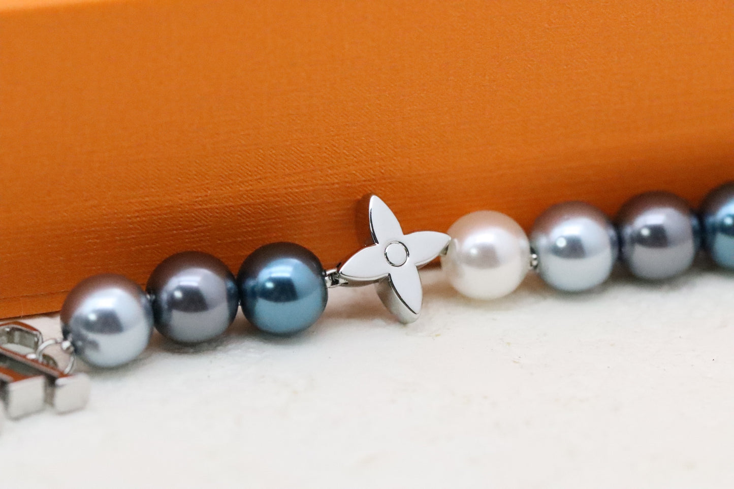 Colorful Pearl Floral Letter Bracelet