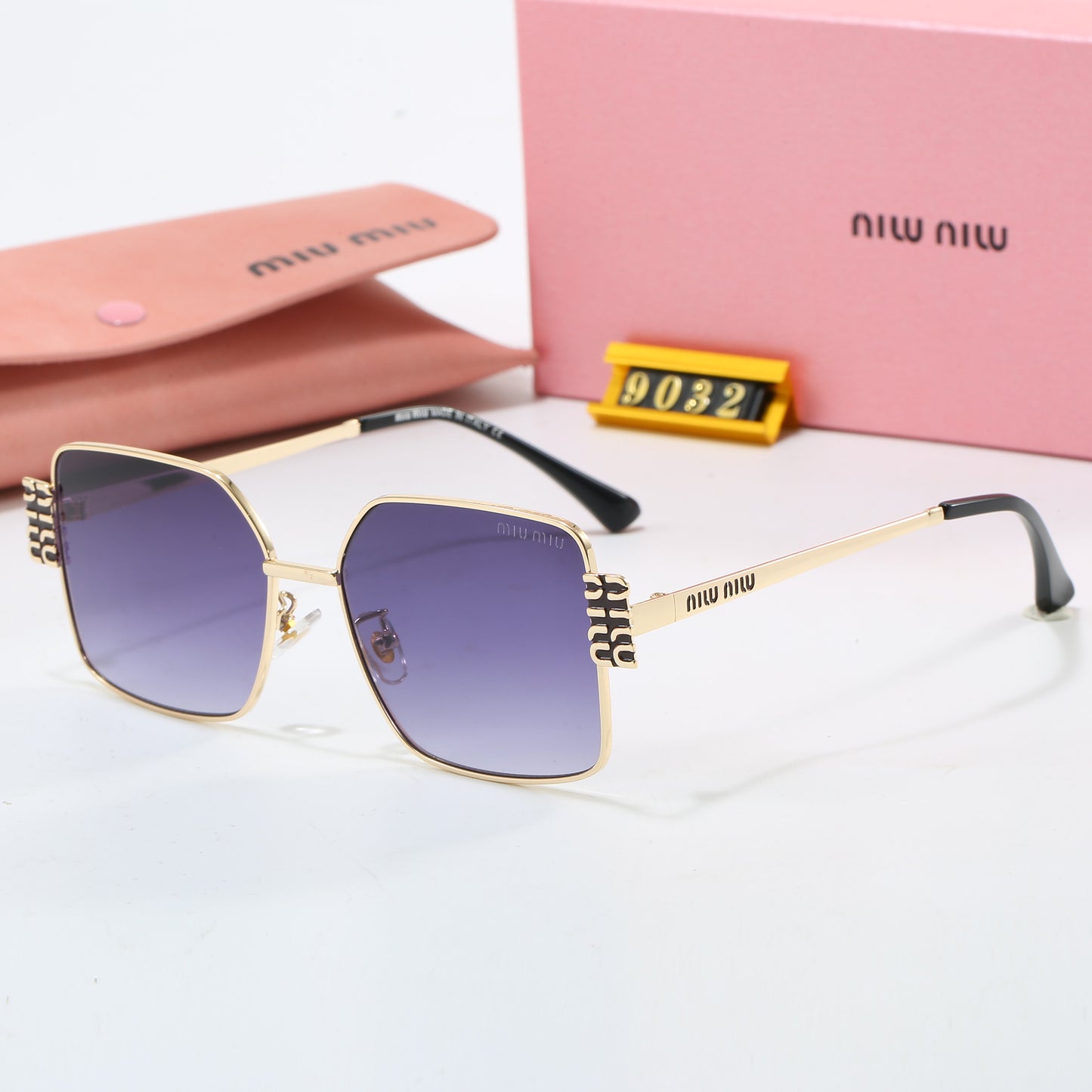 7 colors new metal frame thin temple sunglasses 9032