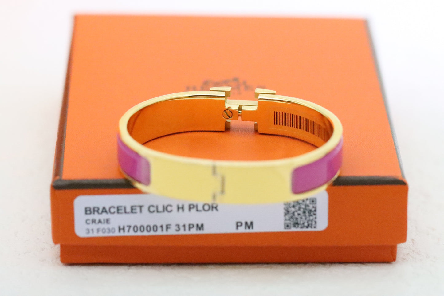Gold enamel bracelet