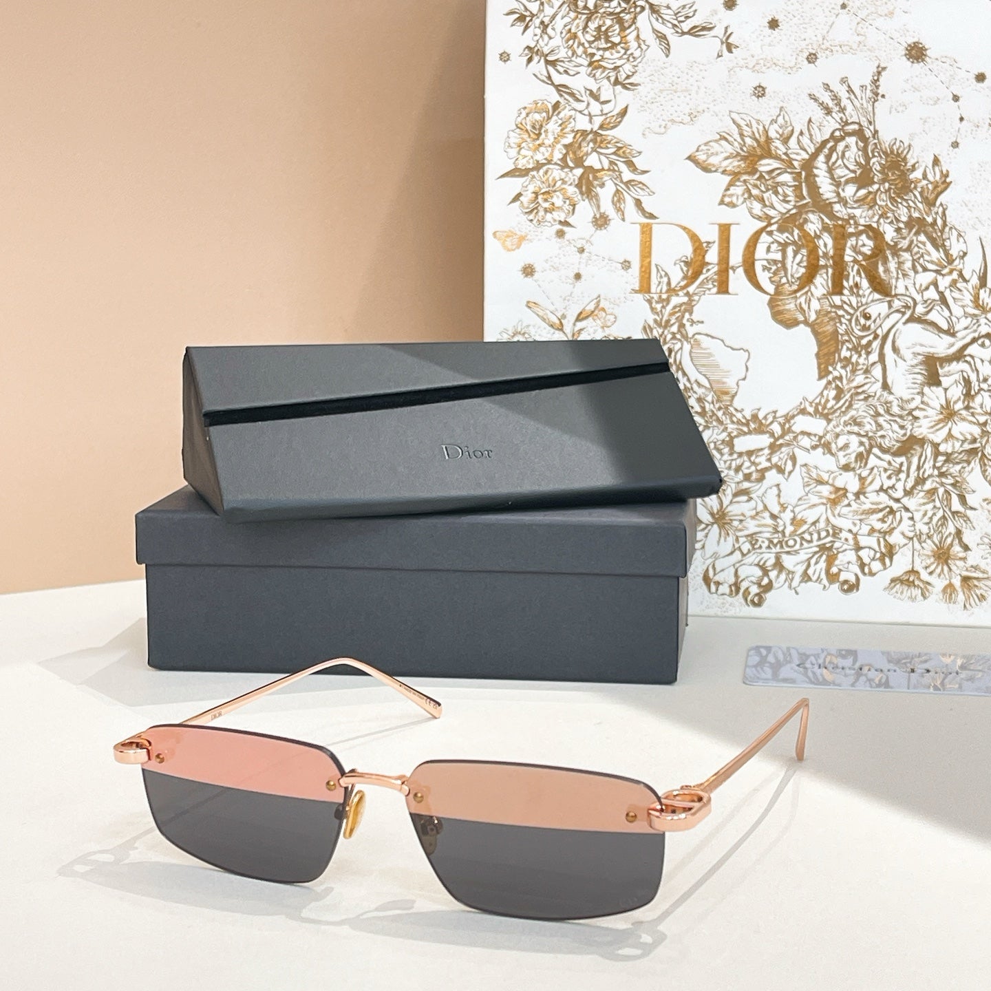 6-color rimless metal sunglasses