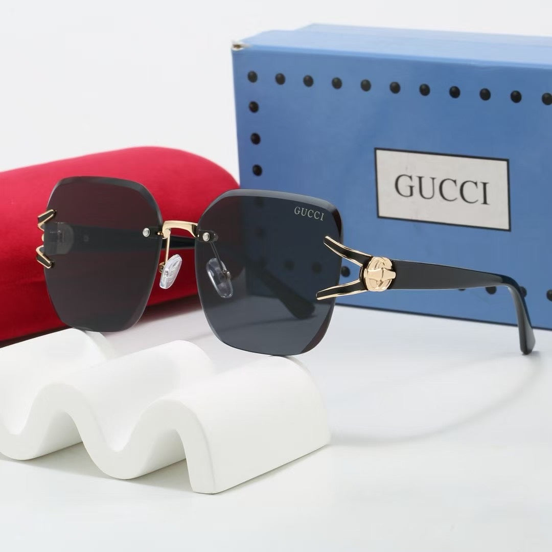 Gradient frameless thin sunglasses