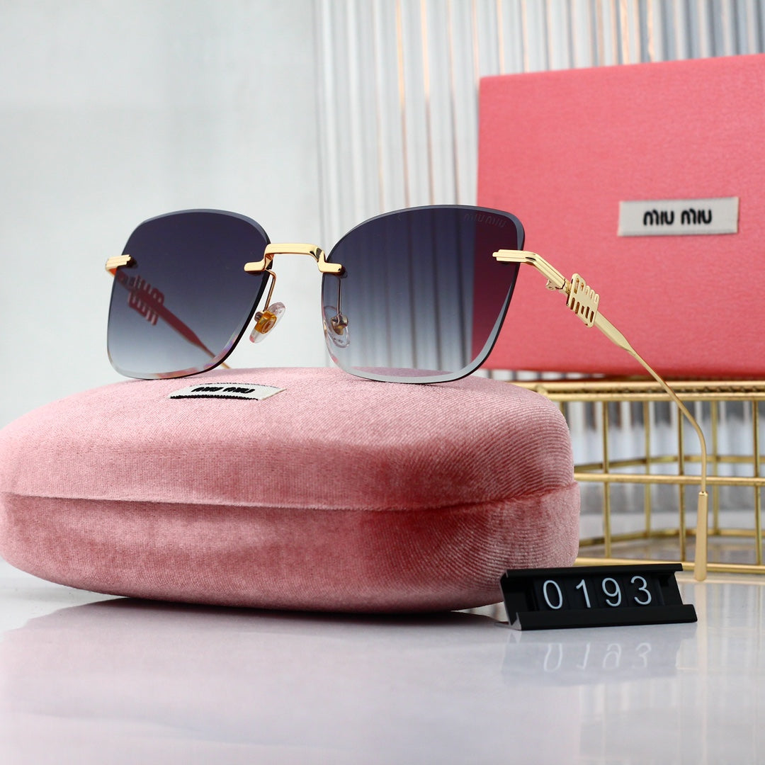 6-color high-definition lens frameless metal sunglasses 0193