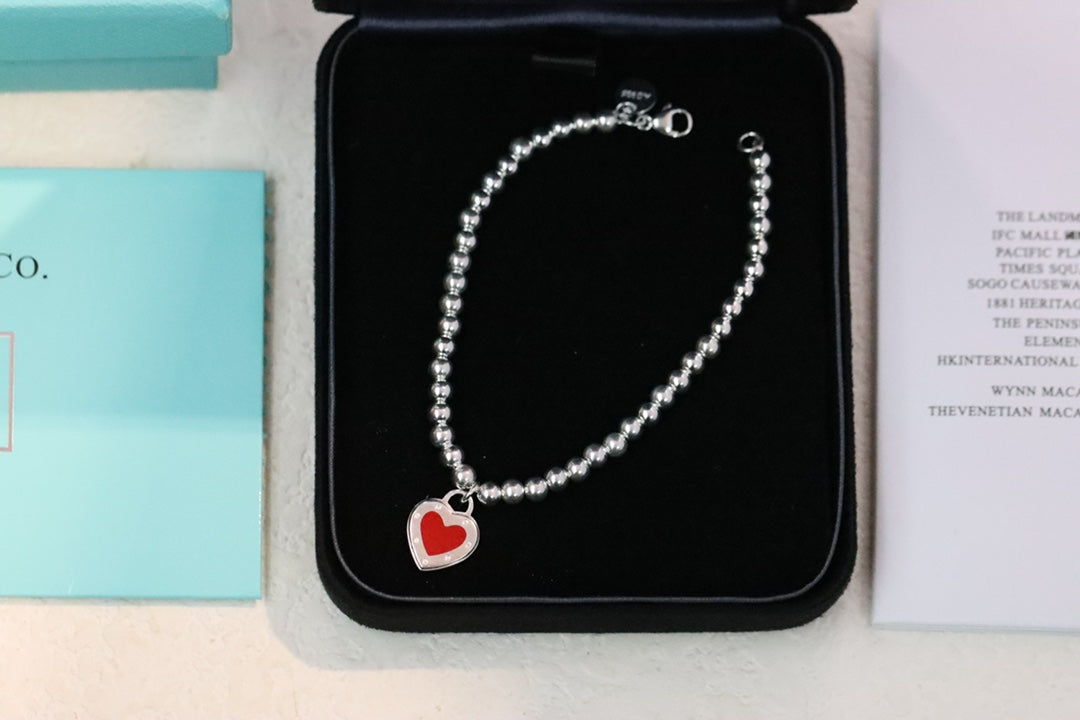 Heart-Shaped Pin Buckle Clavicle Necklace 925 Sterling Silver