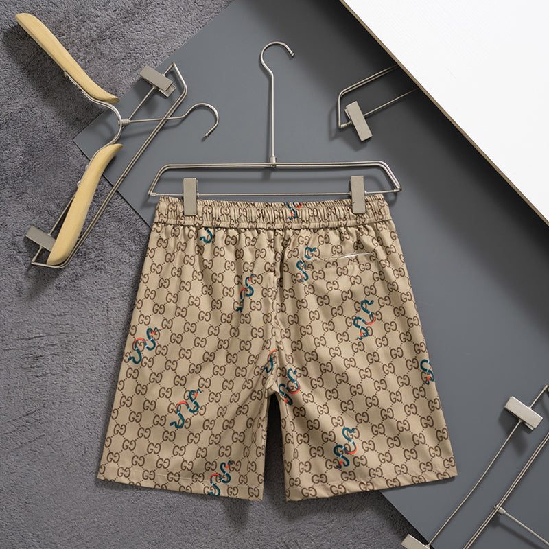 Light brown outdoor quick-drying beach shorts
