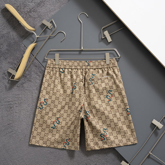 Light brown outdoor quick-drying beach shorts